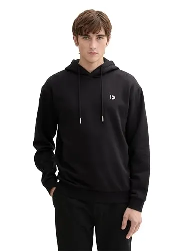 TOM TAILOR Denim Herren Basic Hoodie Sweatshirt, 29999 - Black, XL