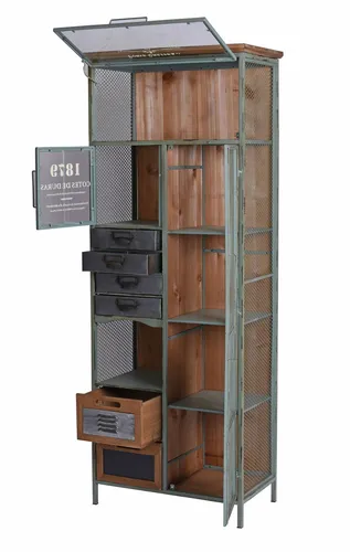 Loft Vitrine Standregal Apothekerschrank