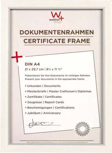 Walther MDF-Holzrahmen Hygge 21x29,7 cm weiß