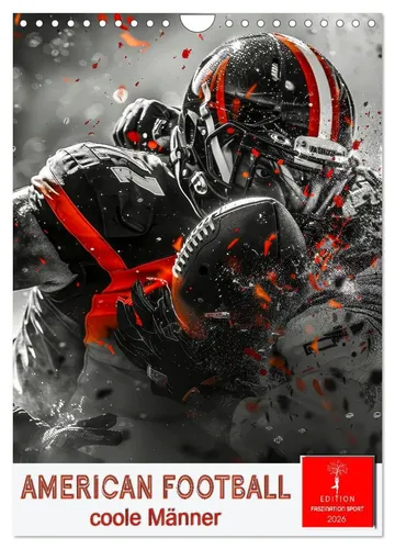 Peter Roder | American Football – Coole Männer Wandkalender 2026 - 14-seitiger Wandkalender im DIN A4 Format, ideal für Sportfans. Hochwertige Bilder und spannende Motive bringen das Gefühl des Spiels in Ihr Zuhause.