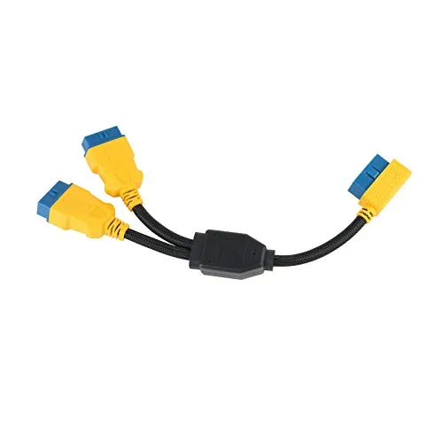 OURANTOOLS OBD-2-Verlängerungskabel-Adapter – OBD-II 16-poliger Adapter, 1 Stecker auf 2 Buchsen, Diagnose-Verlängerungskabel zum Anschluss von Codeleser & Scanner Diagnosegerät 35 cm