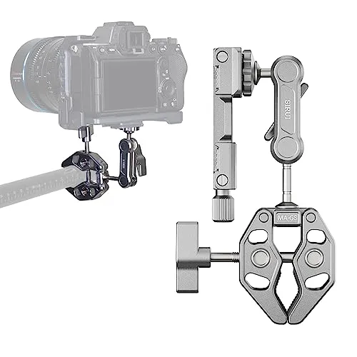 Sirui MA-GS Crap Clamp mit Magic Arm und Smartphone Halterung - Foto- & Video-Zubehör mit vielseitiger Befestigung, ideal für kreative Aufnahmen und stabilen Halt Ihres Smartphones.