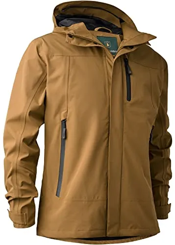 Deerhunter – Sarek wasserdichte, atmungsaktive, winddichte Herrenjacken & Mantel mit Kapuze mit versiegelten Nähten, Herrenjacke & Herrenmäntel, 10k/10k Oberbekleidung, Butternut, L