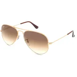 Ray-Ban RB 3025 AVIATOR Unisex-Sonnenbrille - Moderne Pilot-Sonnenbrille mit goldenem Metall-Gestell und braunen Gläsern, ideal für stilbewusste Sonnenanbeter.