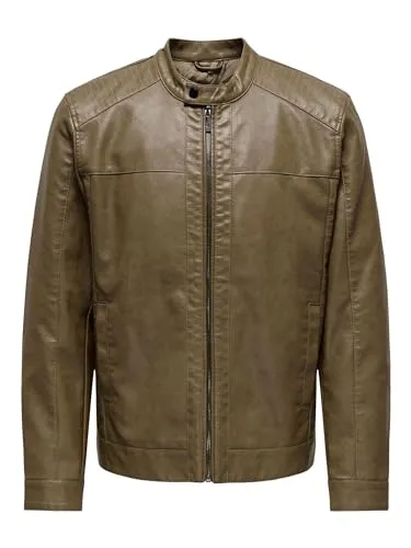 ONLY & SONS Hochgeschlossene Funktionsjacke für Herren - Hochwertige Jacke mit langem Arm, aus 100% Polyester für optimalen Schutz und Komfort bei jedem Wetter.