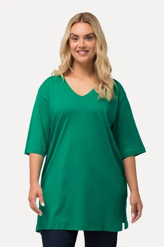 Ulla Popken T-Shirt T-Shirt Basic Relaxed Fit V-Ausschnitt Halbarm