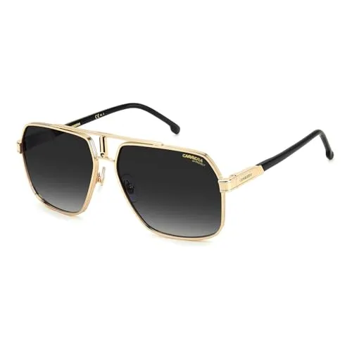 CARRERA Herren 1055/S Sonnenbrille 2M2, 62 - Sportbrille mit stilvollem Design in Schwarz-Gold, ideal für aktive Outdoor-Aktivitäten und optimalen UV-Schutz.