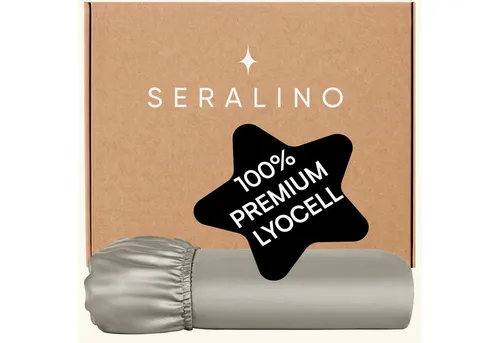 Seralino Spannbettlaken 100% Lyocell (Tencel), weiches, atmungsaktives Spannbetttuch, Gummizug: rundum, besonders weich, schnelltrocknend, atmungsaktiv, natürlicher Rohstoff