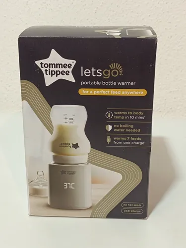 Tommee Tippee Flaschenwärmer LetsGo - tragbar, erwärmt 150ml Milch in nur 10 Minuten ohne kochendes Wasser, ideal für unterwegs