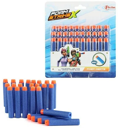 Toi-Toys Foam Strike X Blaster Pfeile Darts - 30Stk - Neu