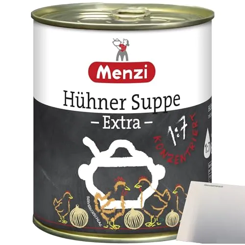 Menzi Hühner Suppe Extra Konzentriert 1:7 (800ml Dose) + usy Block