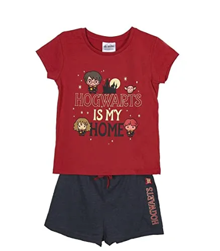 CERDÁ LIFE'S LITTLE MOMENTS - Schlafanzug für Mädchen von Harry Potter | Schlafanzug Baumwolle 100% aus 2 Teile zusammengesetzt (Pyjamahose + Oberteil) - Offizielle Lizenz von Warner Bros