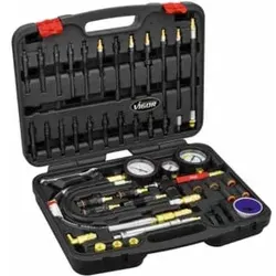 VIGOR Kompressions- und Druckverlusttester Satz V4461 – 48 Werkzeuge - Getriebe & Kupplung – Professionelle Prüfung von Kompression und Druckverlust für Pkw, Lkw und mehr, inkl. umfangreicher Adapter für zahlreiche Hersteller.