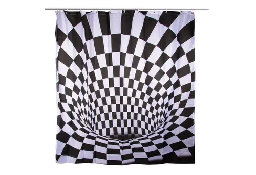 Goods+Gadgets Duschvorhang 3D Muster Optische Täuschung, Anti-Schimmel Vorhang
