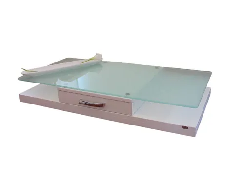 carl svensson Couchtisch Design Tisch V-470 Weiß Milchglas Glas Carl Svensson