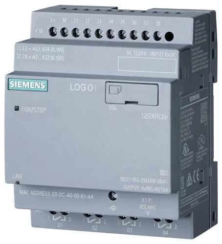 SIEMENS 6ED1052-2MD08-0BA2 - SPS-Steuerungsmodul 12/24 V DC, Hutschienen-Netzteil mit kostenlosem LOGO! 8.4 Software Upgrade