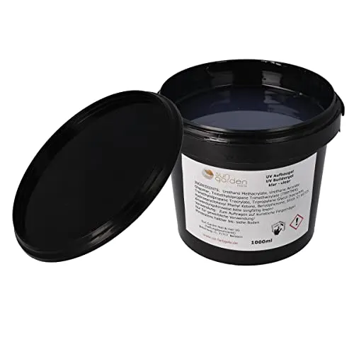 Sun Garden Nails Aufbaugel Clear 1000ml - Selbstglättendes UV Builder Gel - Gel für Nageldesign, mittelviskos und einfach zu modellieren, ideal für perfekten Nagelaufbau ohne Brennen. Extrem hohe Haftung und schnelle Aushärtung in 2 Minuten.