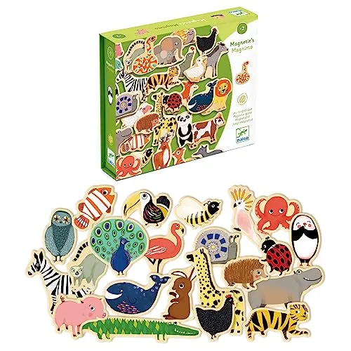 Djeco DJ03124 – Magnetspiel Magnimo aus Holz mitTieren
