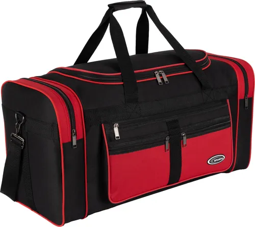 EAAKIE Sporttasche - Vielseitige Reisetasche in Rot - Sporttasche und Reisetasche in XXL mit 80 l Volumen, ideal für Fitness und Reisen. Praktische Fächer und Reißverschlüsse sorgen für Ordnung und einfachen Transport.