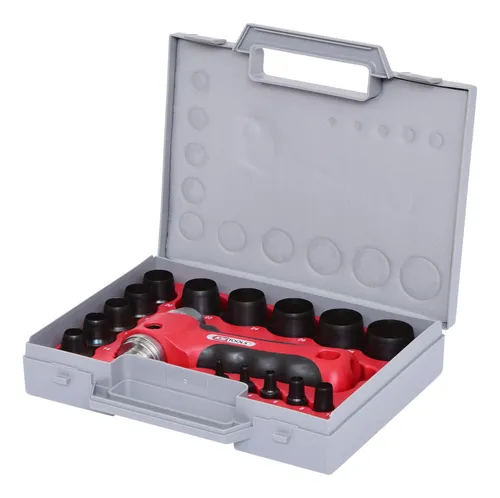 KS Tools Ring-Stanzeisen-Satz, 16-teilig - 129.0100 - Meißel-Set mit 16 Teilen, ideal für präzise Stanzarbeiten in verschiedenen Materialien.