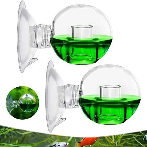 PhoenixDN 2 Stück Aquarium CO2-Monitor, CO2 Test Drop Checker Aquarium, CO2 Glas Tester, Für Süßwasseraquarien Gepflanzte Fisch Tank