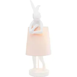 Kare Design Tischlampe Animal Rabbit - Kinderlampe im süßen Hasen-Design, sorgt für gemütliches Licht und ist ein stilvolles Deko-Element für das Kinderzimmer. Ideal als Nachttischlampe oder Skulptur, 68x23x26 cm.