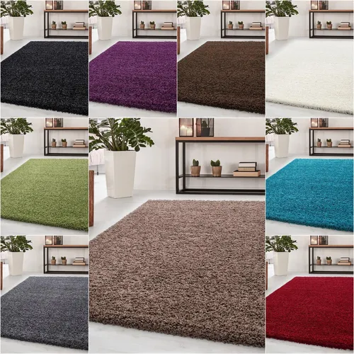 Hochflor Teppich - Flauschiger Langflor Shaggy - Teppich mit ca. 50 mm Florhöhe, ideal für Wohnzimmer - Pflegeleicht und strapazierfähig, sorgt für ein luxuriöses Gefühl unter den Füßen.