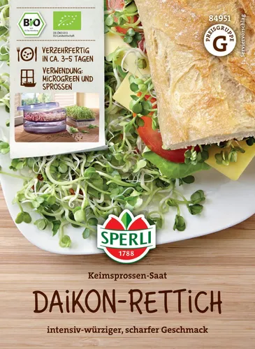 Sperli Keimsprossen BIO Daikon-Rettich 3 Pads von SPERLI