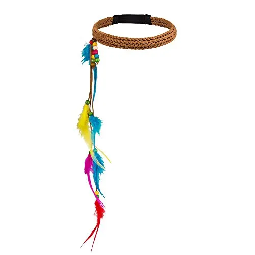 Boland 44529 - Hippie Haarband, Stirnband für Flower Power Kostüme, Indianer Kostüm, Faschingskostüme, JGA