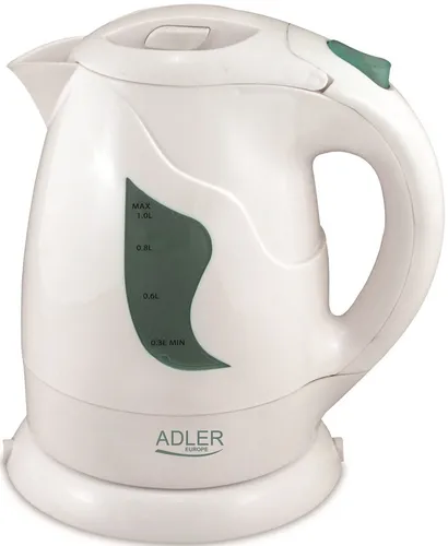Adler 08w AD 08 w Wasserkocher - 1 Liter, 850 W Leistung, automatische Abschaltung und Kalkfilter für sicheres Kochen