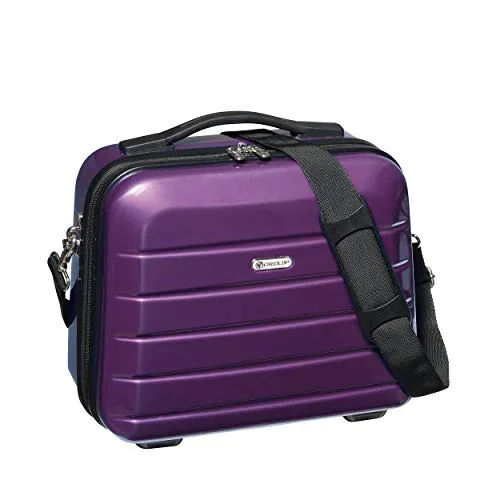 Check In London 2.0 Kosmetikkoffer 33 cm - Lila, mit abnehmbarer Innentasche und Zahlenkombinationsschloss für sicheres Reisen