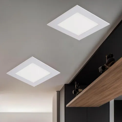 V-TAC LED Deckenleuchte 12cm, 2x - Elegantes LED Panel für Wand- und Deckenmontage. Mit nur 2 cm Einbautiefe ideal für schmale Decken. Optimale Ausleuchtung mit 480 Lumen, perfekt für lichtarme Räume.