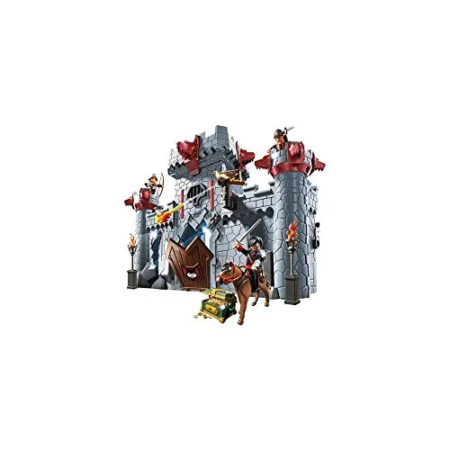 PLAYMOBIL 6697 Burg des Schwarzen Barons - Spielfigur Spielsets: Mit Armbrust, 3 Geschossen und Goldmünzen - ideal für kreative Abenteuer und robust für täglichen Spielspaß.