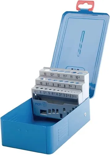 Leerkassette für Spiralbohrer PROFI f.DIN338 25St. 1-13mm steigend um 0,5mm