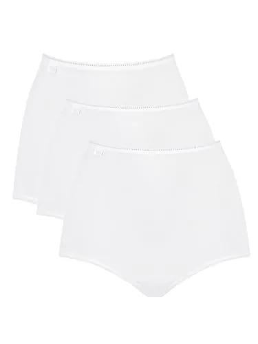 Sloggi Damen Unterhose 24/7 Cotton Maxi , Baumwolle, 3-Pack, 54, Weiß