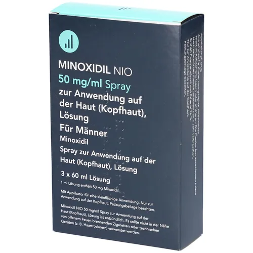 Minoxidil NIO 50mg/ml Spray z.Anw.a.d.Ko 3X60 ml