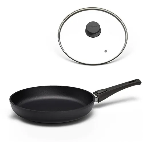 Hoffmann STONIQ Bratpfanne Ø 20 cm mit IQ-SHIELD Antihaftbeschichtung - Die Hoffmann STONIQ Bratpfanne bietet eine innovative Mineralbeschichtung für müheloses Braten. Ideal für kleinere Portionen, mit abnehmbarem Stielgriff und im Set mit Glasdeckel. Perfekt für den täglichen Einsatz!