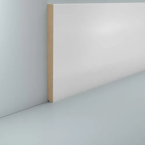 Sockelleiste weiß 10 x 140 mm MDF foliert RAL 9016 Fussleiste Modern