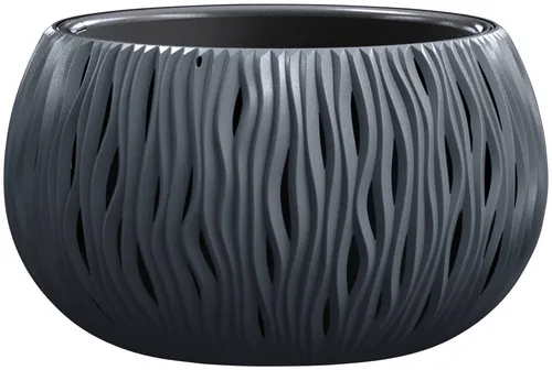 Prosperplast Pflanzkübel Sandy Bowl, Ø 37 cm - Eleganter Pflanzkübel aus robustem Kunststoff, UV-beständig und ideal für Innen- und Außenbereich. Mit einem Fassungsvermögen von 9 l eignet er sich perfekt für Ihre Pflanzen.