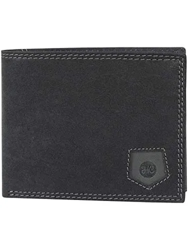HC Herren Geldbörse quer mit RFID Schutz, Farben:schwarz