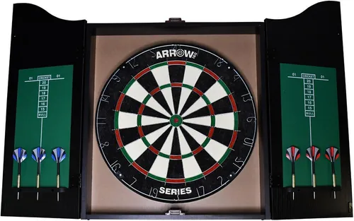 Arrow180 Dartscheiben Schrankset Bristle Dartboard mit Stahldarts
