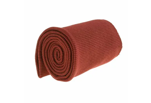 maDDma Stoff 16x80cm Strickbündchen elastisch gerippt, kupferbraun