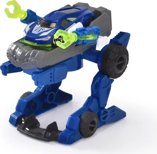 Dickie Toys - Polizei Trooper (12 cm) - 2 in 1 Roboter-Polizeiauto für Kinder ab 3 Jahren inkl. abnehmbarem Spielzeugauto (7,5 cm), Spielzeug-Fahrzeug mit coolen Funktionen