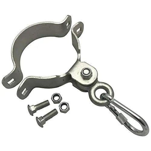 TikTakToo Schaukelhaken Schaukelschelle Sicherheitshaken zum Öffnen Ø 120 mm für Balken 12 cm Manschettenhaken