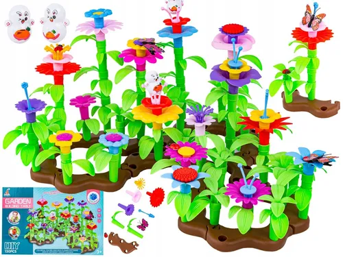 Bausteine Garten Blumen Komposition 130el. Set