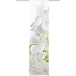 Xxxl Flächenvorhang Lynton, Weiß, 60x245 cm - Gardinen – Blickdichter Flächenvorhang 'Lynton' in Seidenoptik mit Paneelwagen für einfache Montage, sorgt für individuelle Ausstrahlung und schützt Ihre Privatsphäre.