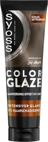 Syoss Color Glaze Glossing Kühles Mittelbraun (130 ml) – Intensiver Glanz für Ihr Haar