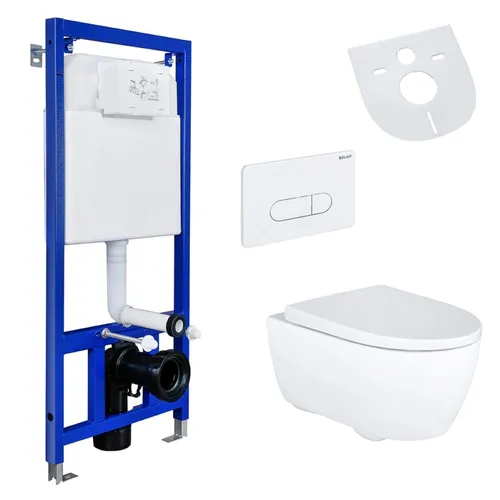 Geberit iCon Rimfree Wand-WC Set mit Drückerplatte