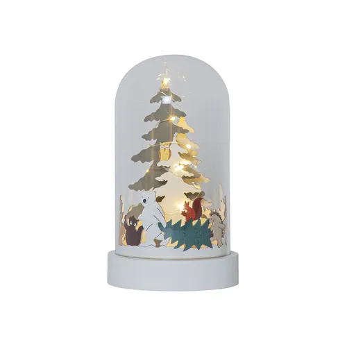 Star Trading LED Weihnachtsleuchte ,Forest Friends', Glaskuppel mit Weihnachtsm