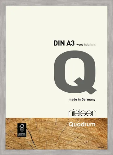 Nielsen Holz-Wechselrahmen Quadrum 29,7x42 cm zementgrau - Modernen Bilderrahmen aus Holz in zementgrau, ideal für stilvolle Wanddekoration und perfekt für Fotos im Format 29,7x42 cm.